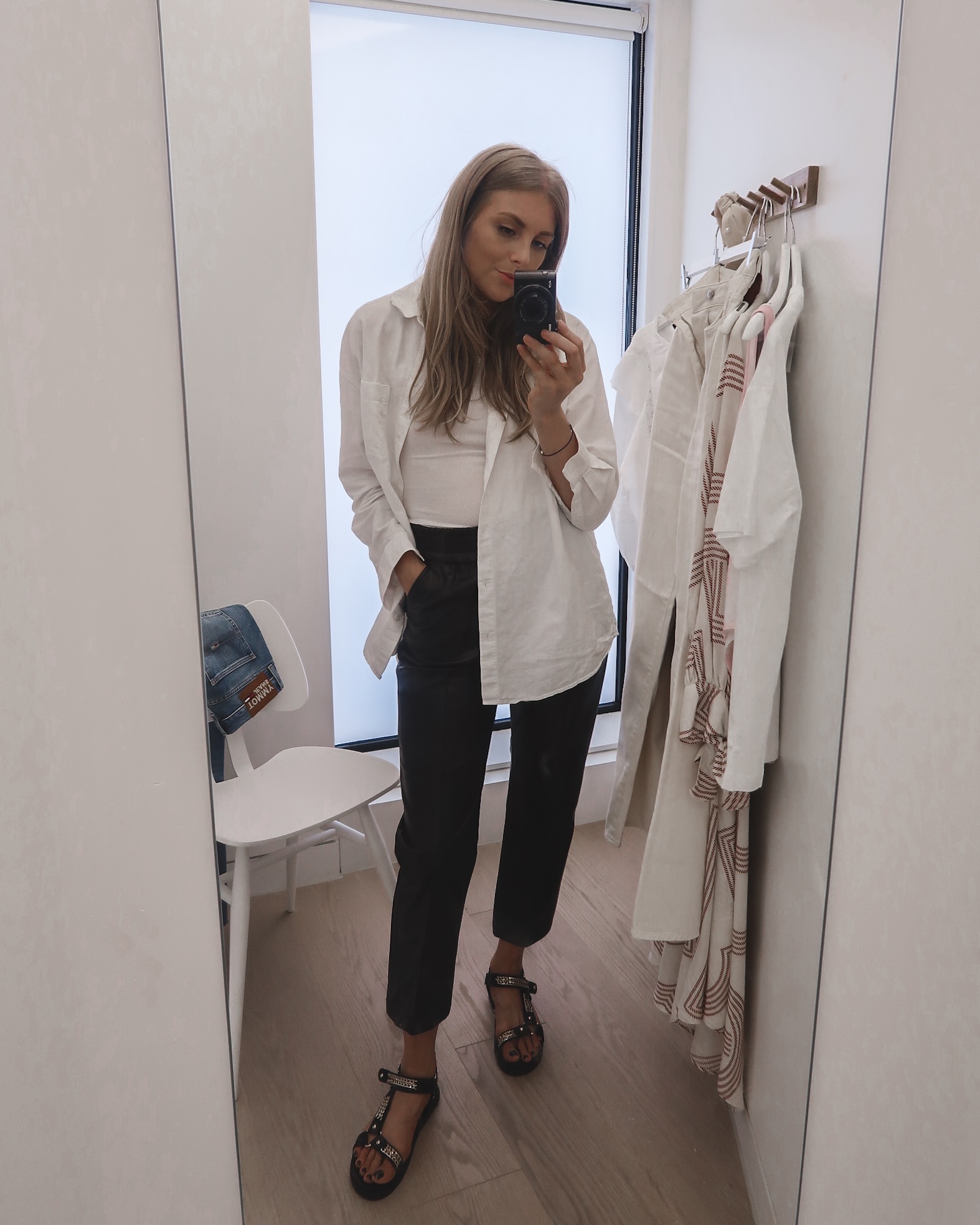 leather trousers h&m