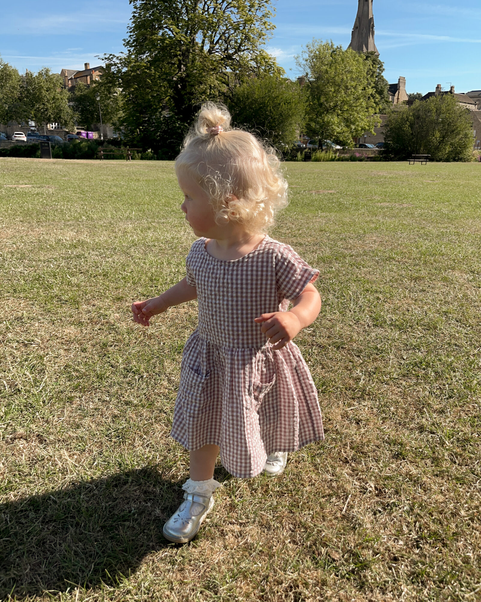 Mother Daughter Dressing with Name It Baby Girl Gingham Dress